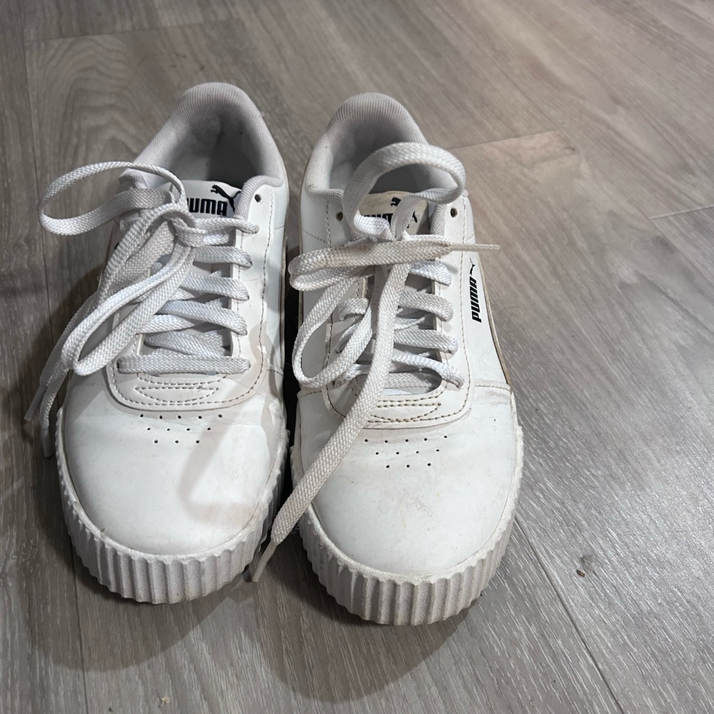 Puma Classic White Lace-Up Sneakers